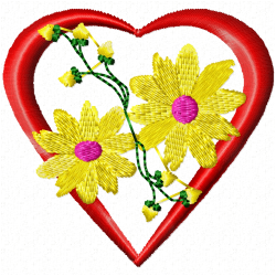 Hearts Embroidery Design 12